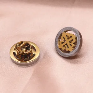 Premium stainless steel french cufflinks for men, elegant two-tone business suit accessories.
