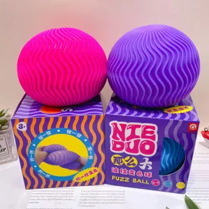 Giant wavy color changing decompression toy soft stress relief sensory pinch ball for kids and adults