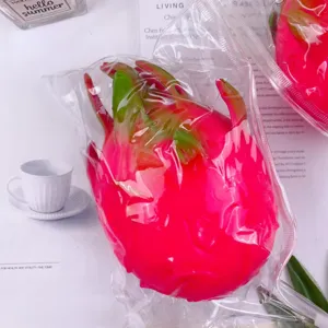 Giant dragon fruit squishy toy, soft slow rising stress relief toy, fun sensory toy for kids.