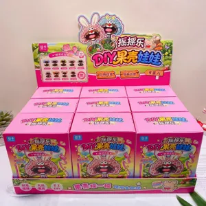 Kit de Manualidades Caja Ciega Muñeca de Cáscara de Nuez Hecho a Mano Material Creativo Decoración de Escritorio Regalo