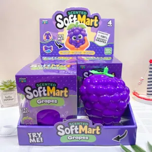 Purple grape squishy toy stress relief sensory toy cute fruity slow rising decompression toy