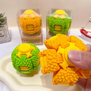Innovative durian decompression toy, press and rotate stress relief spinner ball for fun.