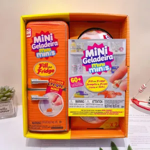 Creative mini fridge blind box set cute kids pretend play toy miniature toy ball