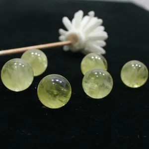 Natural yellow crystal sphere gemstone sphere healing crystal ball for home decor detail