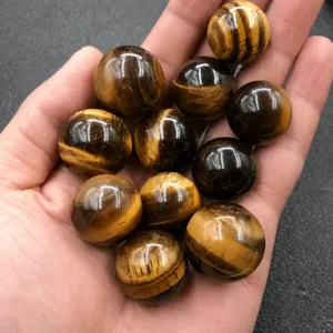 Natural Tiger Eye Stone Spheres Crystal Gemstone Balls Healing Reiki Feng Shui Decor