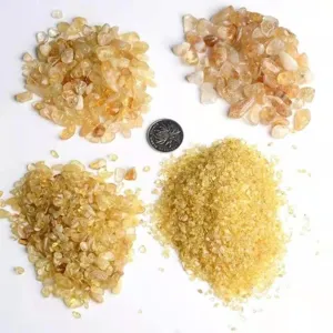 Natural citrine crystal chips rough gemstone gravel for diy jewelry making fish tank decor.