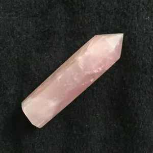 Bacchetta di Cristallo di Quarzo Rosa Naturale Pietra Rosa Prisma Esagonale Colonna