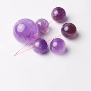 Natürlicher Amethyst Kristallkugel Edelstein poliert Wohnkultur Heilung Meditation Kugel