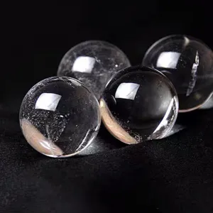 Natural White Crystal Ball Quartz Sphere Healing Mineral Stone Home Decor Office Feng Shui Ornament Gemstone Specimen Gift