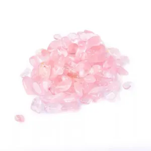 Natural rose quartz crystal chips raw pink stone gravel for DIY bracelet wishing bottle decor