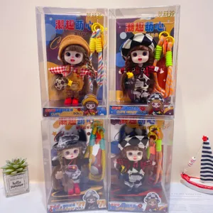 Luolifen fashion cute trendy toy pendant vinyl doll multi-joint movable exquisite keychain detail view