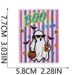 Halloween ghost embroidered patch cute cartoon pumpkin badge clothing decorative accessories iron on