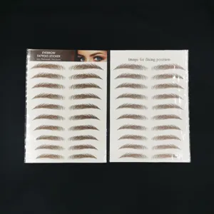 Stickers tatouage sourcils 6D imperméables réalistes faux sourcils maquillage autocollant