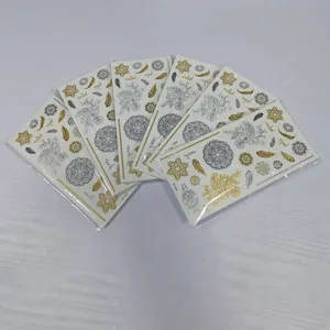 Waterproof Metallic Temporary Tattoo Stickers Gold Silver Flash Fake Jewelry Body Art Tattoos For Party