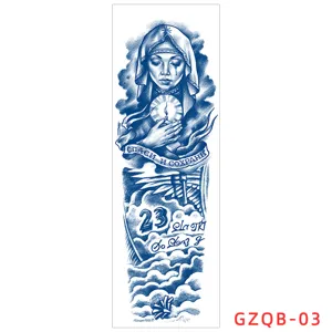 Full arm temporary tattoo sticker waterproof herbal realistic dark style body art transfer