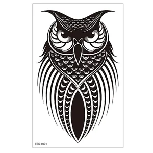 Autocollant de Tatouage Temporaire Imperméable Demi-Bras Noir Totem Loup Dragon Flash Tatouage Art Corporel Faux Tatouages Pour Hommes Femmes