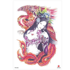 Japanese geisha half arm temporary tattoo sticker waterproof body art sexy design