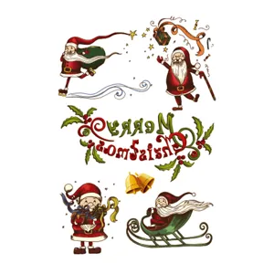 Christmas temporary tattoo sticker waterproof cartoon Santa face stickers for kids holiday party decor
