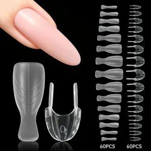 Transparente Nagelverlängerung Form dual form schnell aufbauende Sandwich Nagelwerkzeuge