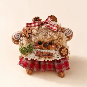 Handmade Entada pod doll pendant creative DIY craft ornament cute gift for best friend birthday.