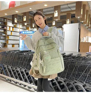 Zaino da studente leggero con motivo a stelle per la scuola e viaggi quotidiani.