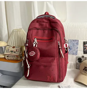 Zaino da viaggio elegante con motivo a stelle, multi-scomparto e grande capacità per studenti