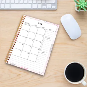 2026 Spiral Planner A5 Monthly Calendar Notebook with Daily Schedule and To Do List Pages