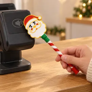 Christmas credit card grabber wand for long nails holiday payment tool 3D printed