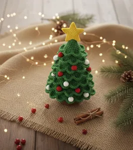 Arbre de Noël au crochet fait main décoration de table charmant ornement de fête