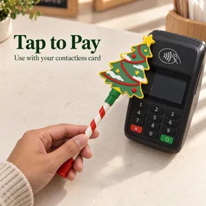Christmas tree credit card wand contactless payment touch prop 3d printed festive novelty tool