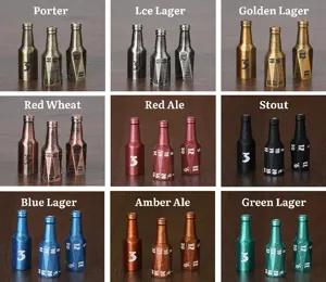 Creatieve mini bierfles dobbelsteen set metaal ambacht bar accessoire draagbare display