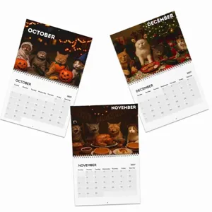Funny 2027 Cat Calendar Drunk Cats Wall Calendar Cute Meme Kitty Daily Planner Gift