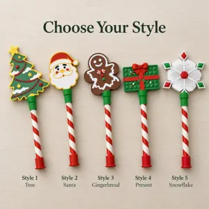 Christmas credit card wand 3D printed payment checkout prop in 5 festive styles for holiday.