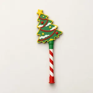 Christmas tree checkout credit card wand prop, 3D printed festive party accessory detail.