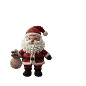 Poupée père Noël au crochet faite main décoration de table de noël cadeau jouet mignon