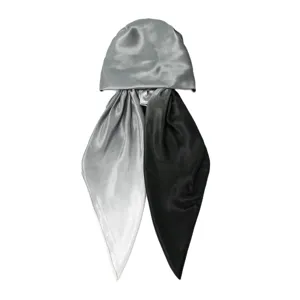 Satin bonnet with long ties gradient head wrap sleep cap for women stylish hair cover