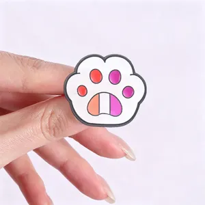 LGBT arc-en-ciel chat patte broche émail pin badge en métal pour sac à dos vêtements en gros