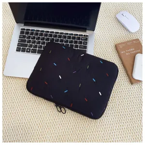 Cute embroidered laptop sleeve protective bag for 13 14 15 inch tablet and notebook daily use.