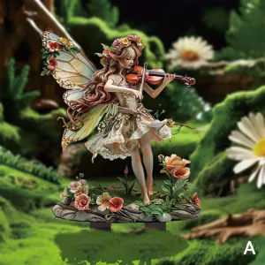 Acrylic Fairy Garden Stake Bohemian Elf Fairy Potted Plant Decorative Ground Insert Outdoor Yard Art Lawn Ornament