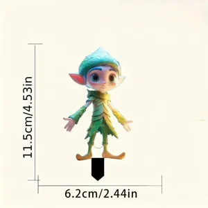 Acrylic Seed Elf Garden Plant Insert Potted Plant Decorative Ground Stake Sign Figurine