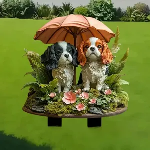 Paletto da giardino in acrilico simpatico cane decorazione per vaso di fiori nuovo