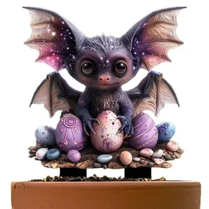 Cute fantasy creature acrylic ground insert pot decoration for outdoor garden yard.