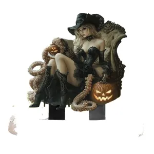 Halloween outdoor garden decoration stake spooky witch tentacle pumpkin yard lawn decor