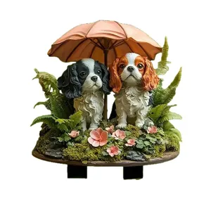 Simpatico paletto da giardino per cani acrilico decorazione cortile esterno vaso pianta