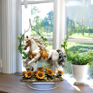 Acrylic 2D Flat Animal Ornament Home Office Desktop Decor Cartoon Art Figurine Transparent Decorative Sign Gift