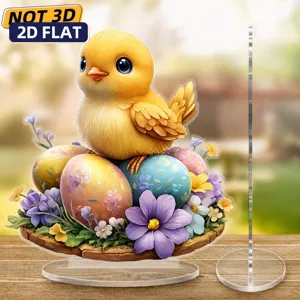 Easter chick acrylic ornament 2d flat desktop decoration festive holiday gift home decor