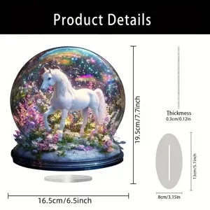 Supporto in acrilico unicorno luce notturna magica decorazione ornamento regalo feste