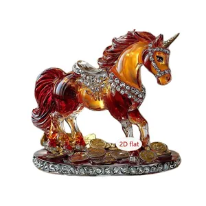 Crystal rhinestone unicorn figurine tabletop ornament luxury home decor birthday gift