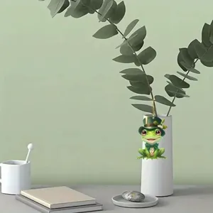 Grazioso ciondolo rana in acrilico 2D per specchietto auto, borsa e decorazione domestica.