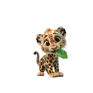 Niedlicher Cartoon Leopard Acryl Auto Rückspiegel Anhänger Rucksack Schlüsselanhänger